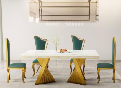 Luxury Dining table Dining room Table Gold Metal Tables Dining tables Furniture Furnishings