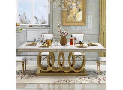 Luxury Dining table Dining room Table Metal Gold Tables Dining Tables Furniture Furnishings