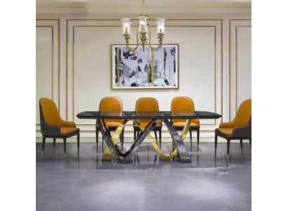 Dining room column tables Italian furniture restaurant dining table table luxury new