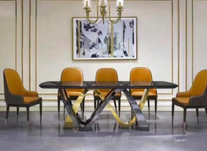 Dining room column tables Italian furniture restaurant dining table table luxury new