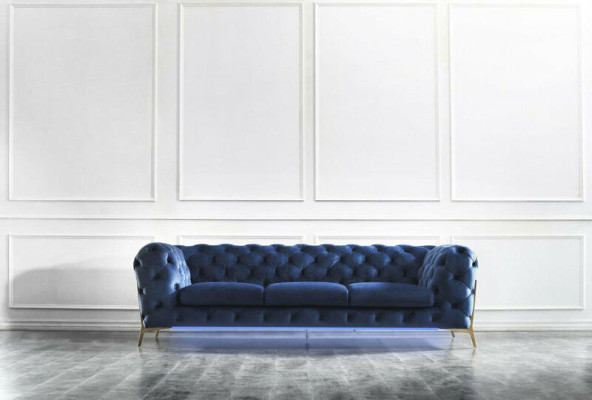 Chesterfield Noble Designer Couch Upholstery Fabric Textile Velvet Sofa Luxury Couches