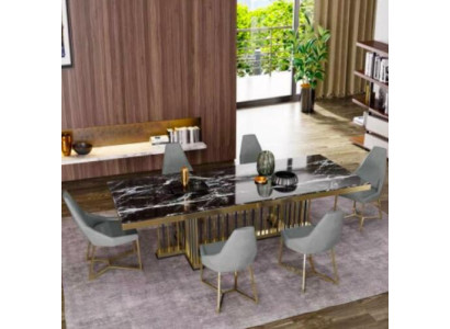 Furniture Table Tables Dining room Design Kitchen Luxury Modern Marble Dining table 90x160