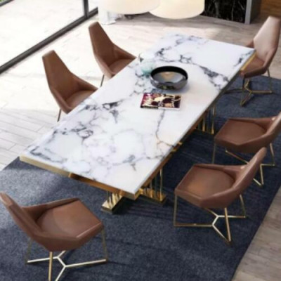 Furniture Table Tables Dining room Design Kitchen Luxury Modern Marble Dining table 90x160