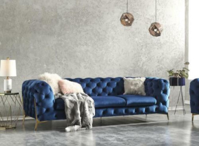 Chesterfield Textile Sofa Upholstery Seat Couch Big XXL 3 Seater Fabric Couches