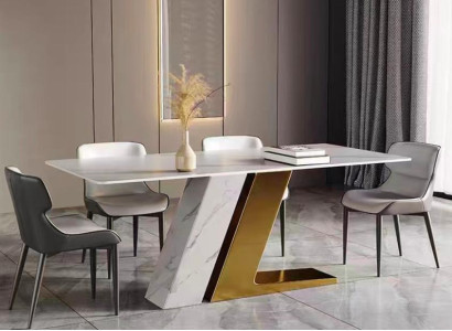 Tables Design Table Luxury Marble Imitation Furniture Dining room Dining tables Modern Gold