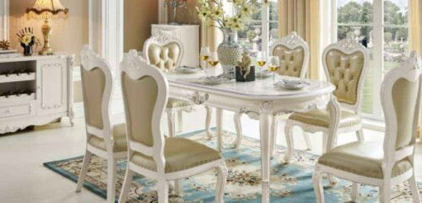 Classic s Living room Set 6x Baroque Lehn Upholstery Chairs Armchair Solid wood