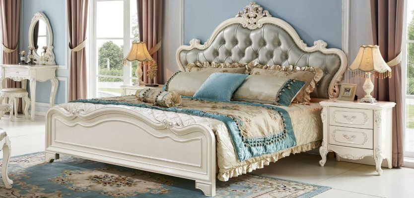 Classic s 3 pcs. Bedroom Set Double bed Classic s Bedside table Solid wood