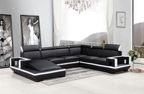 Living landscape Couch Upholstery Corner Suite Designer Leather Sofa Big Sofa new 5102