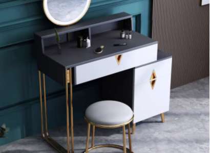Dressing table Table Bedroom Stool Mirror Youth Modern Style