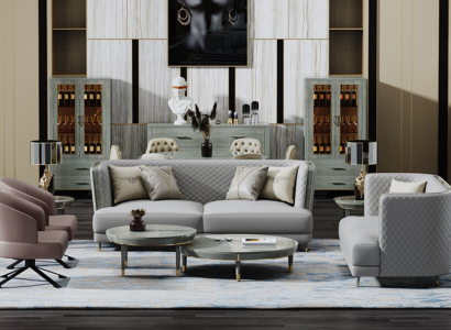 Gray Sofa set 3+2 Seater Modern Upholstered Living room Sofas