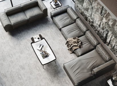 Corner sofa Sofa Couch Upholstery Living landscape Corner Sofas Suite L-shape Gray