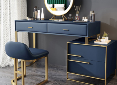 Dressing table Mirror Stool Complete Set Chest of drawers Bedroom