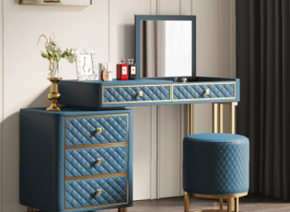 Consoles Dressing table Cosmetics Table Mirror Chest of drawers Tables Hairdresser 2-piece.