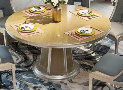 Round Dining table Solid wood Designer Design Living room table Table Dining room
