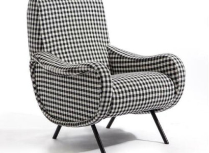 Designer Lehn Chair Upholstery Sofa 1-Seater stainless steel with Textile Armchair