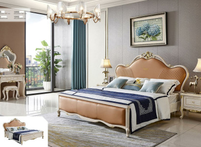 Three-piece Beds Set Bed 2x Bedside tables Bedroom 3-piece. Solid wood