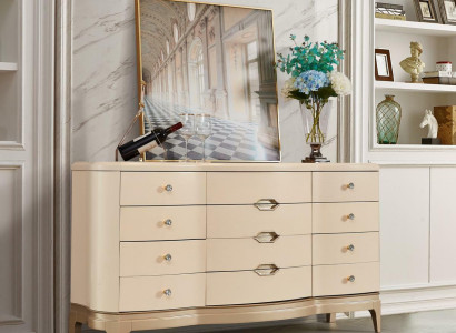 Designer Chest of drawers Modern Sideboard Highboard Living room Solid wood