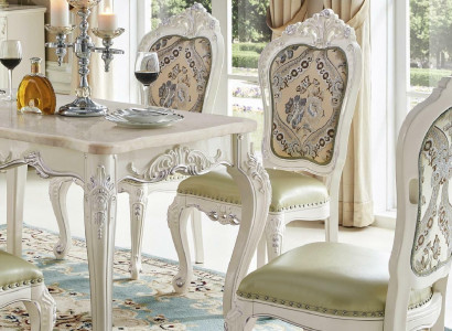 Design 6x Chairs Armchair Group Set Gastro new Dining room Upholstery Solid wood