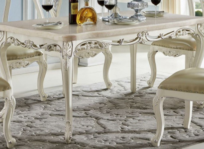 Classic Chairs Baroque Dining set Dining room Suite Rococo style 6x Solid wood