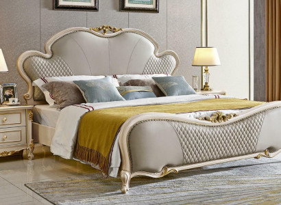 Classic Furniture Luxury Bed 3-piece. Set x2 Bedroom Bedside Tables Solid wood