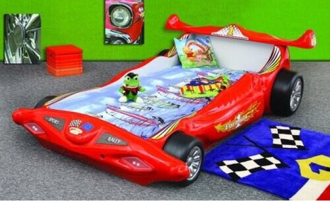 Bed with Mattress Childrens bed CAR BED Childrens room COLOR SELECTION RACING CAR