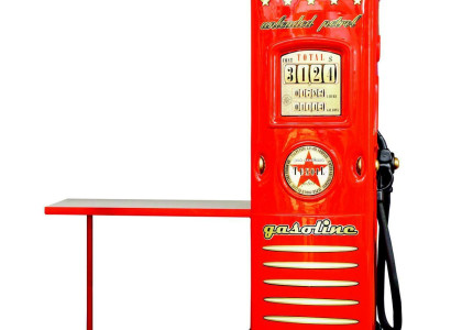 Gas Station Wardrobe Wardrobe with Desk Car Gas Station Design Red