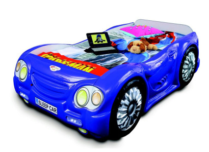 Racing Car Car Bed with Mattress Childrens bed Car Bed Childrens room Blue
