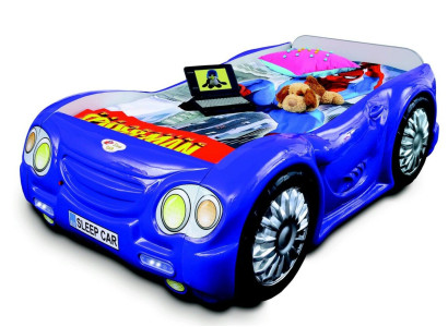 Racing Car Car Bed with Mattress Childrens bed Car Bed Childrens room Blue