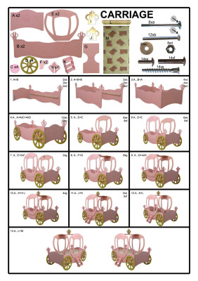 Childrens bed Princess Bed Carriage new YOUTH BED AUTO Bed Beds CARRIAGE