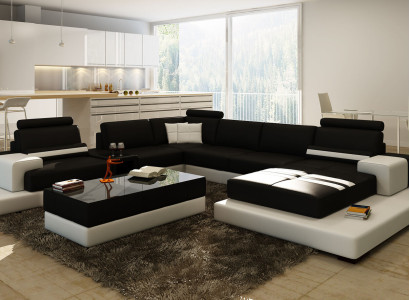 Modern XXL Big Living landscape Sofa Couch Upholstery Corner Sofas Suite
