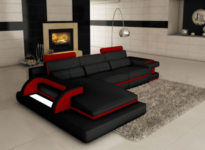 Design Upholstery Corner Leather Sofa Sofa Couch Seat Suite Living landscape