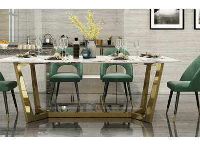 stainless steel Table Luxury Tables Modern Dining room Furniture Dining tables 140x80cm Metal