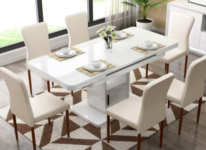 Table Luxury Tables Modern Dining room Furniture Dining Tables Wood Wooden Tables Brown White