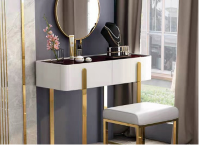 Dressing table Modern Consoles Tables + Stool Dressing table Make Up Table 2 pcs.