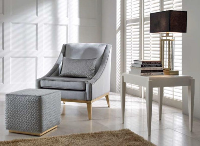 Group Armchair Wing Chair Side table Coffee table Modern Set 2pcs Living room