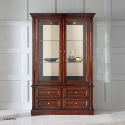 Display case Cabinets Furniture Classic r style showcases Living room Sideboard Glass Wood