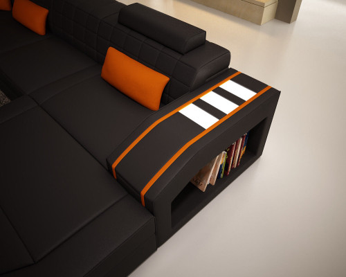 Living landscape Living room Corner sofa Leather Sofa Couch Upholstery Suite