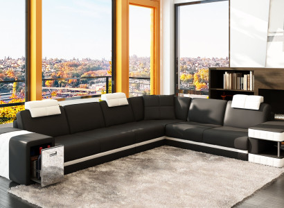 Leather Sofa Sofa Couch Upholstery Corner Seat Corner suite Living room
