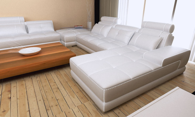 Modern Design Upholstery Living landscape Leather Sofa Sofa Couch Seat