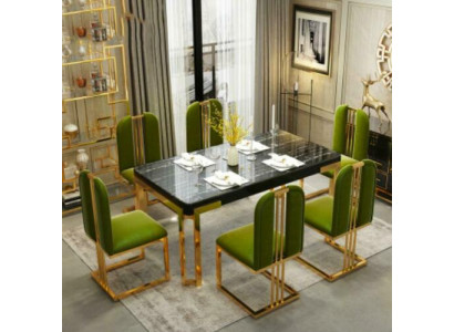 Luxury Tables Dining room Table Modern Metal Dining room table Furniture Gold stainless steel