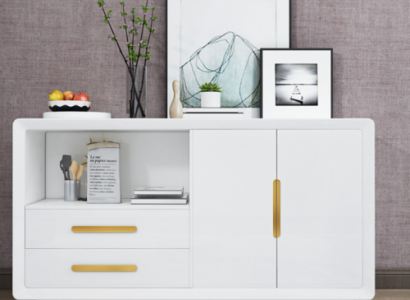 Sideboard 2 doors with 2 drawers Wardrobe Sideboard White Sideboard