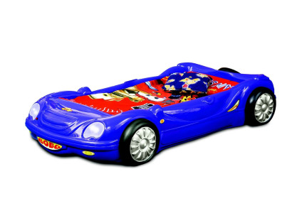 Childrens room Bed Childrens bed Car Racing Bed Design with Light Mattress
