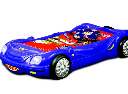 Childrens room Bed Childrens bed Car Racing Bed Design with Light Mattress