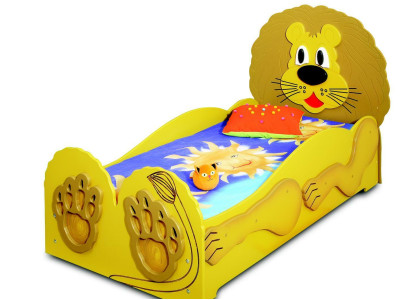 Childrens bed youth bed Bed Beds Incls Mattress Wooden bed animal lion children's furniture