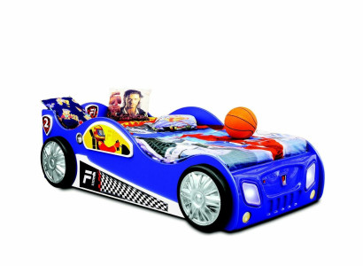Racing Car Car Bed Children Furniture Sleep Room Child Beds Wood + Mattress