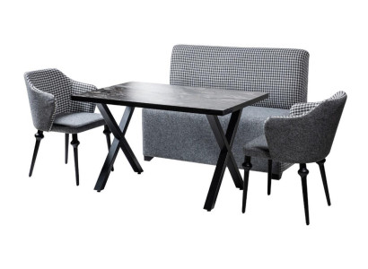 Dining room Suite Stool Sofa Table 2x Armchair Corner bench Kitchen Dining Group Loft 4pcs