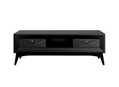 Lowboard tv stand sideboard table living room modern wood black design