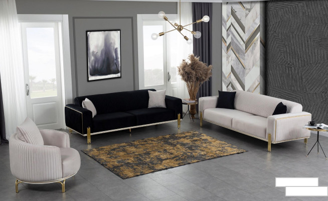 Luxury Suite Set Sofa set 331 Seat Sofa Sofas Armchair Fabric 3pcs. Sets new