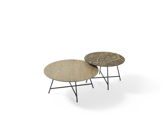 Refined Furnishings Set with 2 Round Coffee Tables in a contemporary style