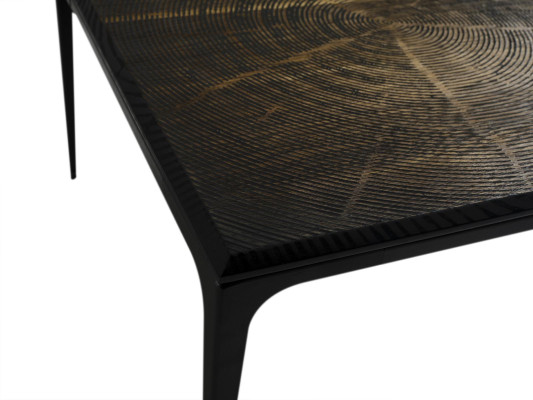 Luxury Coffee table Square Table Furniture Furnishings Living room Black